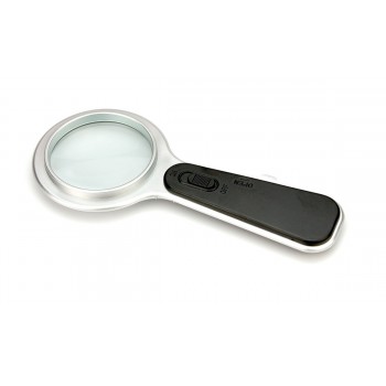 Лупа пластикова 2XCR2016 з підсвіткою (лінза скло)