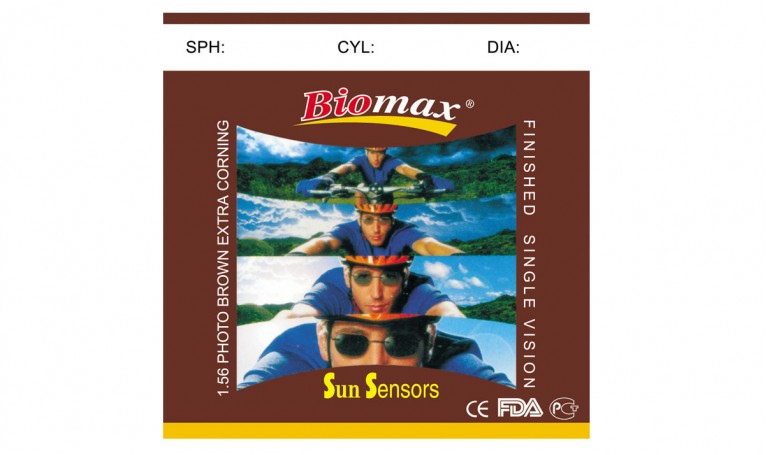 Полімерна фотохромна лінза BIOMAX (корич.) Ind. 1,56 Ø70 (0.0/+4.0)