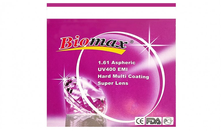 Полімерна лінза асферична Biomax UV400 EMI HMC Ind. 1,61 Ø70 (+6,5/+10,0)