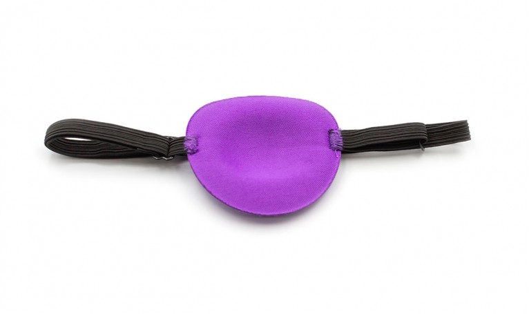 Пов'язка на око №1 Китай (фіолетова з гумкою)