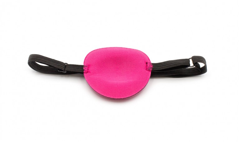 Пов'язка на око №1 Китай (рожева з гумкою)