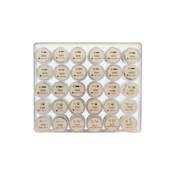 Набір гвинтів, гайок, кліпс, втулок (у квадратній коробці) на 30 круглих контейнерів №1