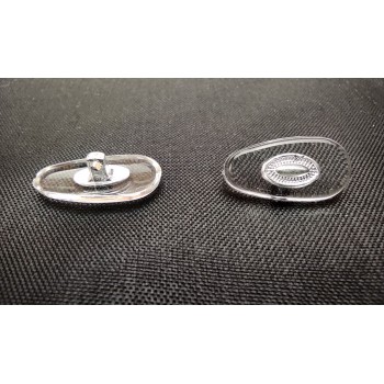 Силіконовий носоупор під гвинт на металеву оправу з сірою металевою вставкою