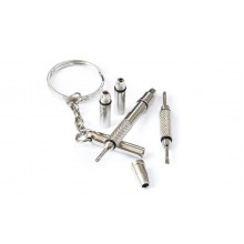 Викрутка-брелок багатофункціональна 5 в 1 (сіра)