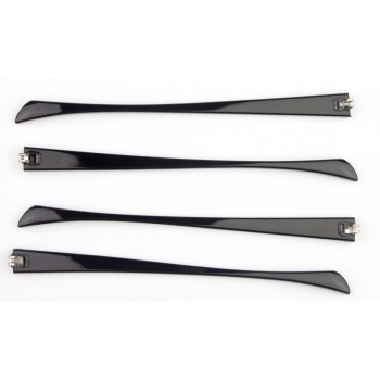 Завушник пластиковий чорний широкий із подвійним шарніром