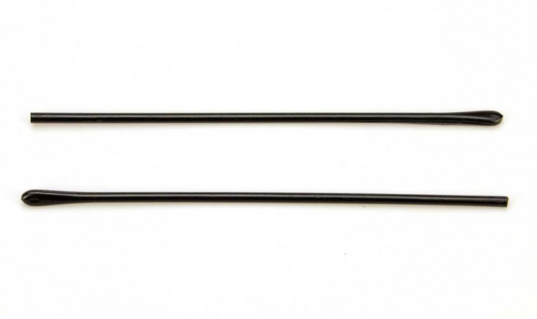 Наконечники пластикові на металевий завушник довгі чорні (12см)