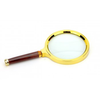 Лупа пластикова "золото" (лінза скло) 90мм